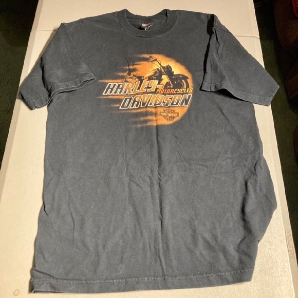 Vintage Harley-Davidson Motorcycles Black Graphic T-Shirt Tee Men's XL Route 66 - Picture 1 of 5